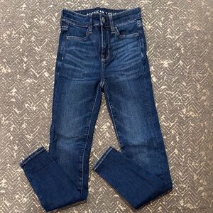 American Eagle Women's Dark Blue Skinny Jeans